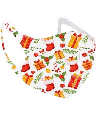 Riou 5-Piece Children's Christmas Mouth & Nose Protection - Washable Silk Neck Scarves for Girls | Breathable Dust Protection - Buy Online on GoSupps.com