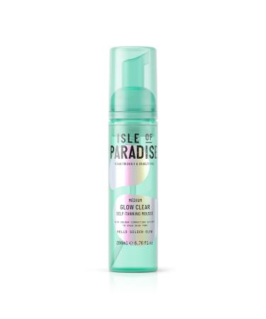 Isle of paradise self-tanning mousse medium (200 ml) glow clear self-tanning foam natural ingredients & vegan (packaging can vary) medium (1 Pack) - Buy Online on GoSupps.com