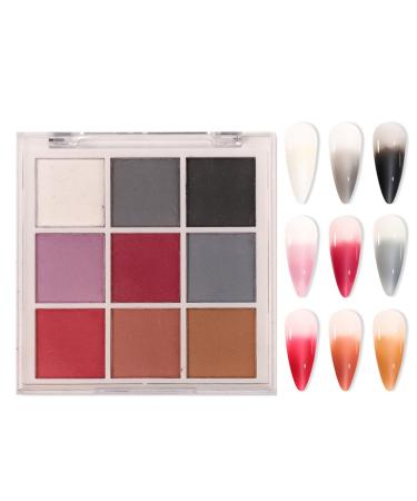 Nail Art Powder Set | Pigment Nail Powder | 9 Colors UV Polish | Decoration Shimmer Gradient Powders for Chrome Nails Art Decoration Perfect for Women and Girlfriends