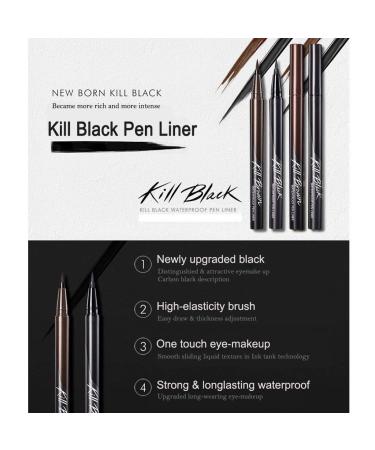 Clio Waterproof Pen Liner Kill Black - Buy Long-Lasting Smudge-Proof Eyeliner Online | International Shipping Available - Buy Online on GoSupps.com