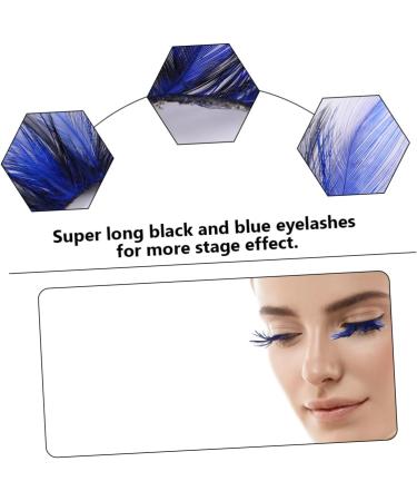 FRCOLOR Halloween Eyelashes 1 Pair Stage Makeup Eyelash Women Eyelashes Cosplay Eyelashes blue Eyelashes cosplay fake lashes Makeup Accessories fake Eyelashes for women Miss modeling set - Buy Online on GoSupps.com