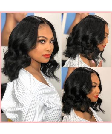 GOSSVOL Body Wave Lace Front Wigs Human Hair for Black Women 13x4 HD Lace Frontal Wigs Human Hair Pre Plucked with Baby Hair 180 Dentisy 12 inch Human Hair Wigs 12 13x4 Body Wave Wig