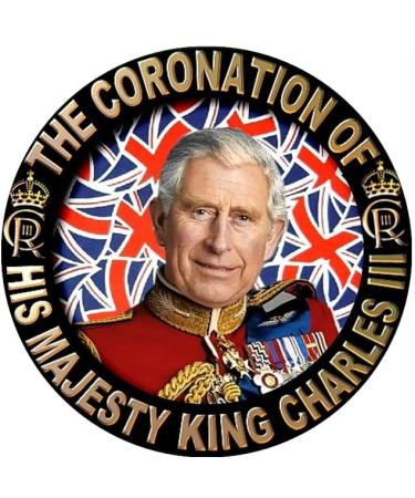 King Charles III Roayl Family Coronation UK Edible Cake Topper 7.5" Edible Wafer Paper Cake Toppers Birthday Cakes Decorations
