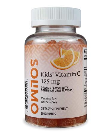 Amazon Brand - Solimo Kids' Vitamin C 125mg, 60 Gummies, Immune Health, 2 Month Supply