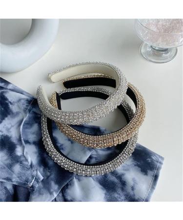 Women's Imitation Rhinestone Velvet Tiara Headband - Black - Buy Online on GoSupps.com