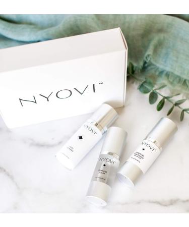 NYOVI Simple Skin Care Routine Complete Kit - Daily Face Care Routine - Adipose Derived Stem Cell Media - Stem Cell Serum Hydrating Moisturizer Daily Cleanser