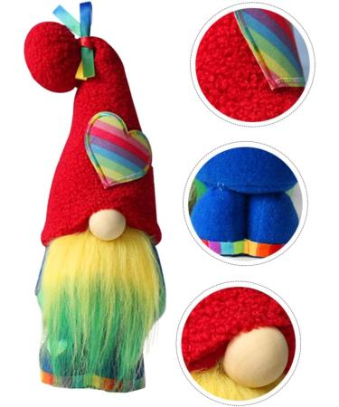 Cabilock 2pcs Heart Doll Party Figurine Delicate Office Lovely Rainbow Adorable Gnome Colorful Colorfulx2pcs 37x12.5cmx2pcs - Buy Online on GoSupps.com