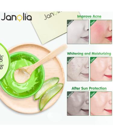 Janolia Aloe Vera Gel 300ml | Soothing Moisturizer for Face & Body | Natural Sunburn Relief & Self-Tanner | Pure Aloe Vera Extract - Buy Online on GoSupps.com