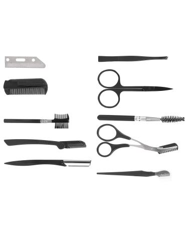 Buy Professional 10-Piece Eyebrow Care Set | Scissors Comb Tweezers & Shaving Tools - International Shipping Available - Buy Online on GoSupps.com