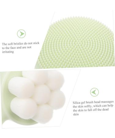 FRCOLOR Face Brush Pore Deep Cleansing Brush Manual Facial Brush Facial Brush Tool Facial Cleansing Tool Face Washing Cleaner Face Scrubber Face Exfoliator Washbasin Silica Gel Pores Green 12.5X5X5CM - Buy Online on GoSupps.com