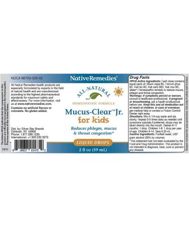 Native Remedies Mucus-Clear Jr. ComboPack for 24 Hour Relief of Mucus & Phlegm Congestion in Children, 59 ml - Buy Online on GoSupps.com