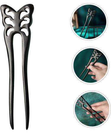 VINTORKY Ebony Hairpin Hair Forks Hair Pins for Thick Hair Chinese Hair Sticks Hair Accessories French Pins Hair Pins for Women Hairpins Hair for Women U Pins Hair Wooden Hair Sticks - Buy Online on GoSupps.com