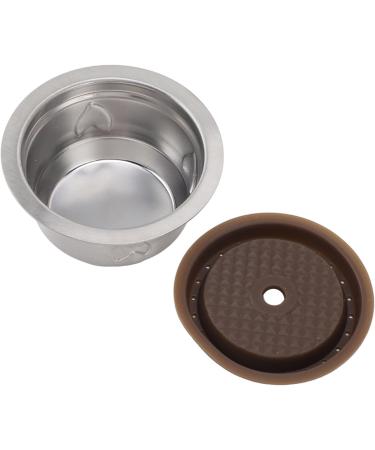 Capsule de caf rechargeable en acier inoxydable dosette de caf r utilisable capacit de 230 ml compatible avec les machines pour un usage domestique comprend un filtre une - Buy Online on GoSupps.com