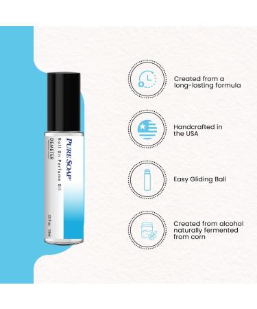 DEMETER Pure Soap Roll On Perfume Oil 0.33 Oz Long-Lasting - Buy Online on GoSupps.com
