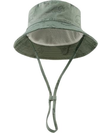 XIAOHAWANG Baby Boy Sun Hat - Toddler Dinosaur Bucket Hat for Beach - 2-4 Years, Green - Buy Online on GoSupps.com
