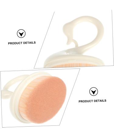 MAGICLULU Makeup Brush Powder Foundation Brush Oval Foundation Brush Buffing Powder Brush Loose Powder Brush Makeup Utensils Pressed Powder Brush Cosmetic Brush Liquid Foundation Brush 9X6.5X4.5CM White - Buy Online on GoSupps.com