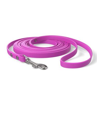 5m towline dog leash hand loop magenta extra narrow dirt and water repellent 5m for small dogs magenta