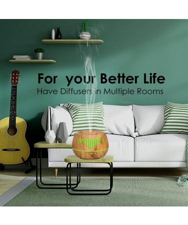 500ml Aroma Diffuser for Essential Oils - 10 Oils Included 36dB Silent Operation 7 Colors BPA-Free 4 Timers & Auto Shut-off - Buy Online on GoSupps.com