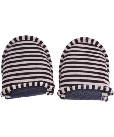 Alomejor Foldable Travel Shoes for Women - Portable Striped Spa House Shoes Washable & Non-Slip Soft Cotton - Brown - Buy Online on GoSupps.com