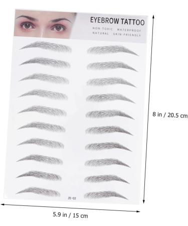  Ipetboom Ipetboom Eyebrow Stickers Eyebrow Transfers Kit for Artificial Brows Easy to Apply for Men and Women Black - Buy Online on GoSupps.com
