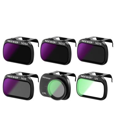 NEEWER 6 Pack ND/CPL Filter Set Compatible with DJI Mavic 3 Classic, HD  Optical Glass Neutral Density ND8/16/32/64/128 Filter/CPL Filter, Multi  Coated
