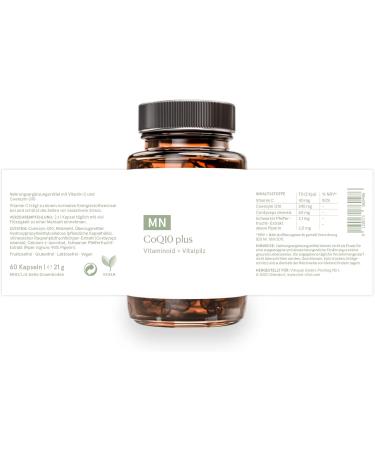 Coenzyme Q10 Plus Capsules | High Dose Vegan | Pharmacy Quality | Energy Boost with Vitamin C Cordyceps & Piperine | 60 Capsules - Buy Online on GoSupps.com