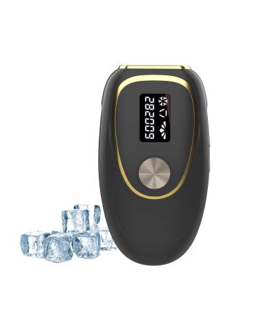 IPL devices hair removal with function freezing point photons 999 900 flash pain-free hair removal device for body face bikini zone women and men (black)