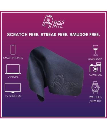 Suede Microfiber Cleaning Cloths for Glasses - 6-Pack Black | Scratch-Free Streak-Free All-Purpose Soft Cloth for iPhone iPad Laptops & TV Screens - Buy Online on GoSupps.com