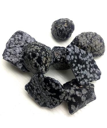 Crystal Hole Natural Gemstone Snowflake Obsidian raw Crystals Stones for Decoration Stones Crystal Hole 100g 30-50mm