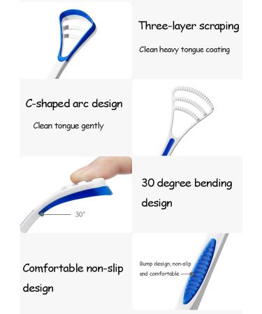 Premium Ayurvedic Tongue Scraper - Antimicrobial Oral Health Tool for Bad Breath | 180x30mm Purple - Buy Online on GoSupps.com