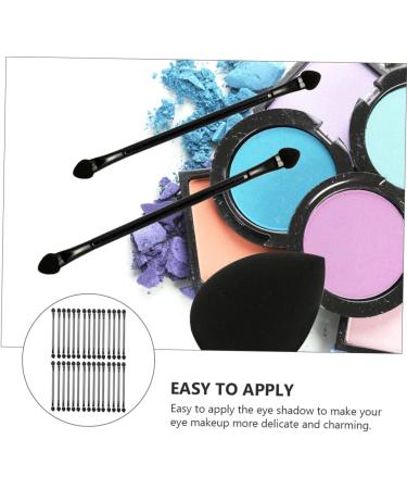 Beavorty Eye Shadow Applicator 60 pcs Shadow Oval Practical Side Disposable Women Professional Head Black Cosmetic Cosmetic 12x1cmx2pcs Blackx2pcs - Buy Online on GoSupps.com