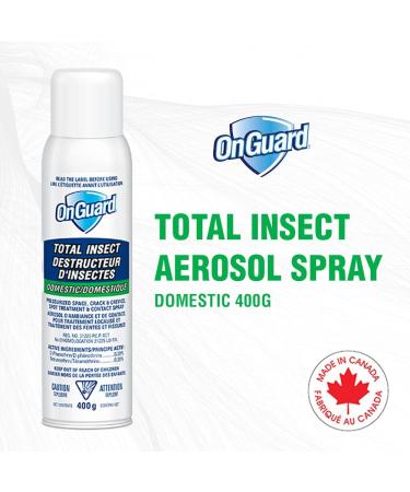 OnGuard Total Insect Aerosol Spray Can 400g | Insect Killer for Indoor and Outdoor Use | Kills Crawling and Flying Insects on Contact | Ants Spiders Earwigs Cockroaches 1-Pack - Buy Online on GoSupps.com