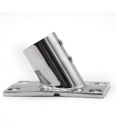 NRC&XRC Boat Hand Rail Fitting-45/60/90/30 Degree 1 inch Rectangular Base-Marine 316 Stainless Steel usd by Boats/Awning 60 degree 1"ID