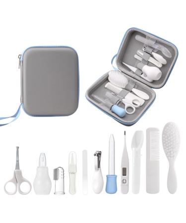 11PCS Baby Grooming Baby Nail Kit RoseFlower Protable Newborn Nursery Health Care Set Include Baby Comb Brush Clipper Cleaner Baby Scissors etc for Baby Girl & Boy Gifts Newborn Gift Set#White #7