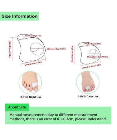 LOEFLIVG Toe Separators - Bunion Corrector Gel Toe Separators for Gout Relief - Temporary Bunion Corrector for Women & Men (4-PCS) - Buy Online on GoSupps.com