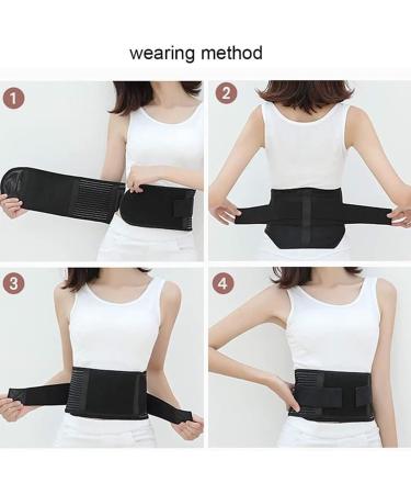 Back Support Back Brace Lumbar Support Lower Back Brace Belt Self-Heating Lumbar Magnetic Therapy Waist Support Belt Back Support Belt(Medium) Medium Black - Buy Online on GoSupps.com