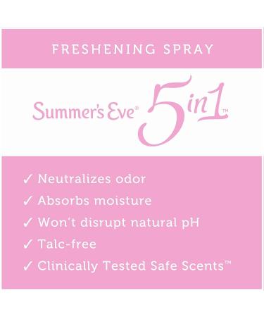 Summer's Eve Freshening Spray Island Splash 2 oz - Pack of 5 | pH Balanced | Dermatologist & Gynecologist Tested - Buy Online on GoSupps.com