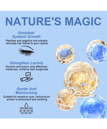 Eyelash Growth Serum Peptide Lash Enhancer for Longer Thicker Lashes & Brows Clinically Proven Natural Botanical Formula with Myristoyl Pentapeptide-4 & Helichrysum Extract (4ml) Light Blue - Buy Online on GoSupps.com