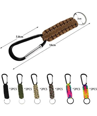 12 Premium Paracord Keychains - Braided Key Rings & Outdoor Accessories with Carabiner - Perfect for Camping & Personalization - Buy Online on GoSupps.com