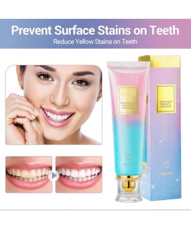 Niacinamide Intensive Whitening Toothpaste with Natural Gentle Care Deep Stain Removal Clean Peach Flavor Niacinamide Whitening Toothpaste Improves Gum Health Fresh Breath 100g - Buy Online on GoSupps.com