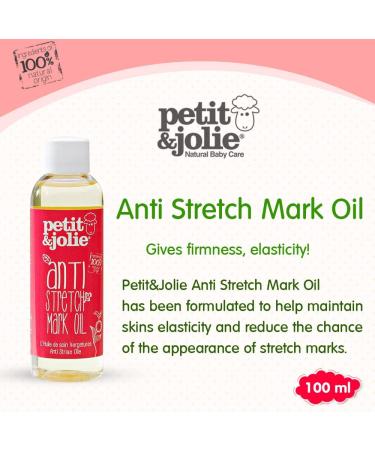 Petit&Jolie Anti-Stretch Mark Oil. Petit&Jolie Anti-Stretch Mark Oil has been formulated to help maintain skin elasticity and reduce the appearance of stretch marks. - Buy Online on GoSupps.com