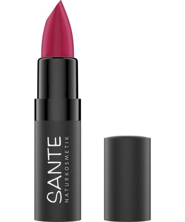 Sante natural cosmetics matte lipstick 05 Velvet pink lipstick matt effect with organic cocoa butter intensive color pigmentation 4 5G 05 Velvet pink 1 piece (1 Pack)