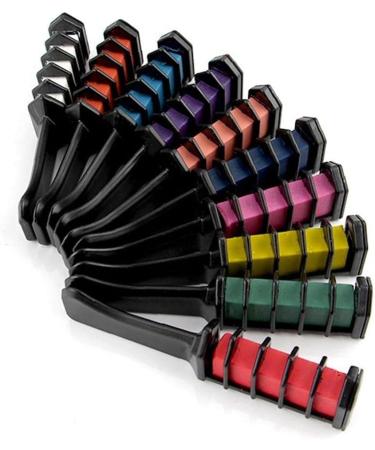 Froiny 10 Color Hair Chalk Comb Set - Washable Temporary Hair Dye for Vibrant Salon-Quality Hair Color - Buy Online on GoSupps.com