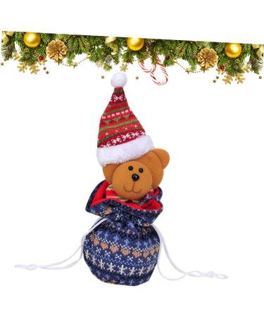 Abaodam Dining Table Decor 1pc Decor Bear Storage Christmas Bag Candy Favors Ornament Hanging Pouches Fabric for Portable 1 count (Pack of 1) As Shown - Buy Online on GoSupps.com