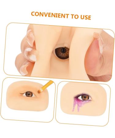 Professional Mold Reusable Blank Skin Silicone Up Simulated Left Eye Tool Make Practicing Practice 6.9x5.2cm As Shown 2 - Buy Online on GoSupps.com