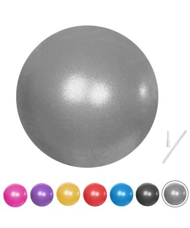 Fresion Small Exercise Ball Soft Yoga Balls,Mini Pilates Ball 25cm for Core Training Exercise,Durable Gray