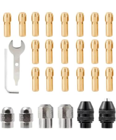 LUOFENG Copper clamp Durable Drill Chuck Collet Set (1/32"-1/8") 4486Drill Keyless Bit Chuck for Reliable Grip and Easy Installation - Buy Online on GoSupps.com