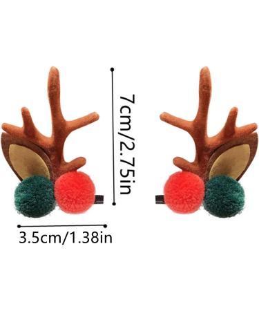 Golden Apple 4 Pairs Girls Novelty Antler Hair Clip Women Hair Barrettes Cute Deer Horn and Ears Christmas Hair Pins Xmas Party Supplies (Brown) - Buy Online on GoSupps.com