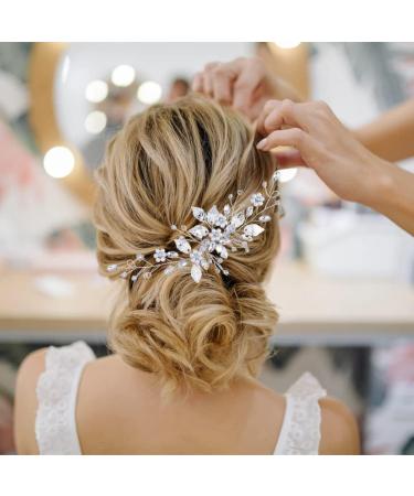 ISLHJDD Flower Bride Wedding Hair Combs Bridesmaid Hair Accessories Bridal Wedding Hair Accessories Wedding Hair Comb Hair Accessory for Brides Girls - Buy Online on GoSupps.com