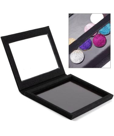 Empty Magnetic Palette Makeup Storage Tool for Eyeshadow Powder Highlighter Keeps Pans Safe Travel Portable(Black)